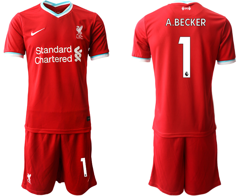 Men 2020-2021 club Liverpool home #1 red Soccer Jerseys->liverpool jersey->Soccer Club Jersey
